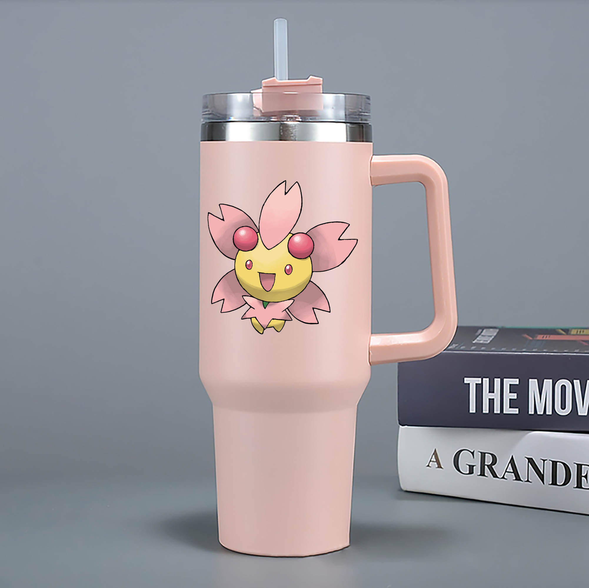（画像用） ポケットモンスター Pokémon 1200mL車用タンブラー - クリスタルステッカー（プラスチックストロー付き）